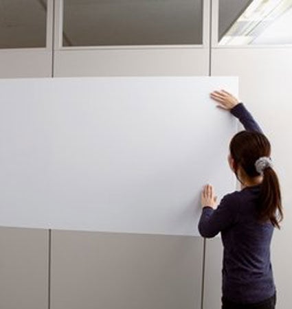 3M Whiteboard Magnetic Film PWF500MG wrap on metal surfaces