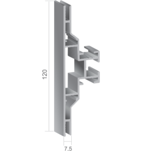 Aluminum profile 720417 for double-side lightbox 120mm
