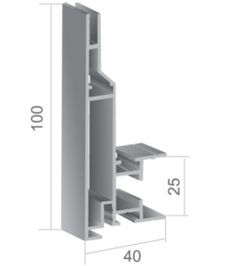 720424 Aluminum profile for single-side lightbox
