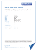 Emblem Solvent Perfect Paper 200 - product bulletin