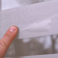 Applying 3M 5525C-324 Sandblast film to glass showcase