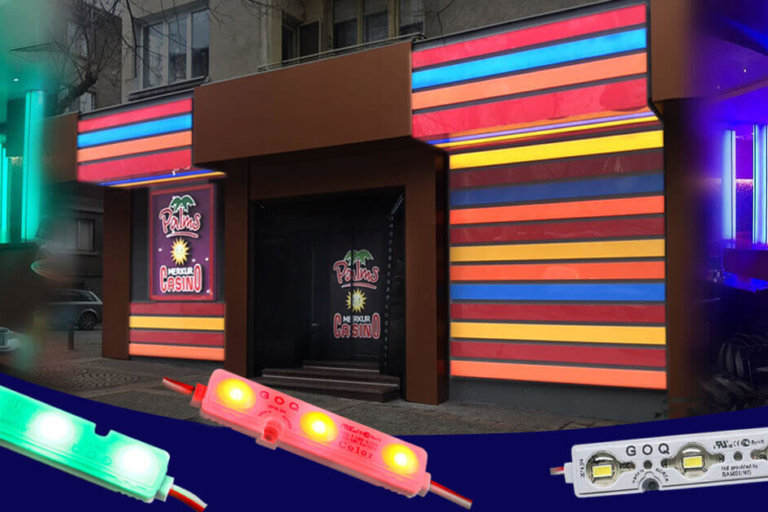 CASINO Palms Merkur was lighten with G.O.Q. 3 LED Shallow modules