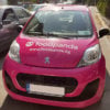 Food Panda cars wrapped in their brand colors with 3M scotchcal 80 Film