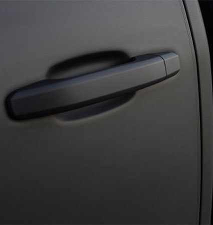 3M 1080-DM12 Matte black film applied on door handles