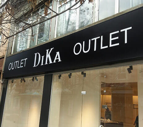 Dika shop with flexible face illuminated sign with aluminum profilesви профили