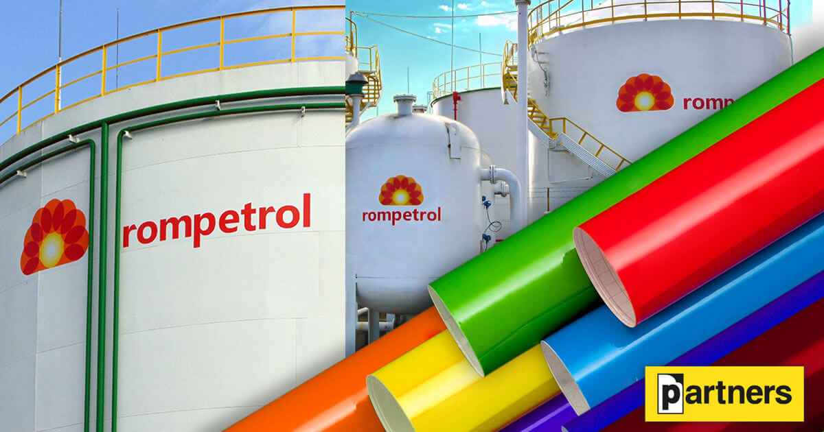 Rompetrol Logo made of 3M Scotchcal 80 cast film