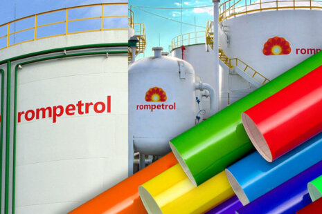 Каст фолио 3M Scotchcal 80 за цистерните в рафинерията на Rompetrol