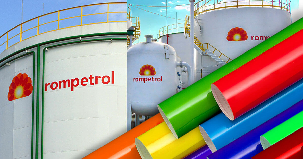 Rompetrol petrol tanks was branded with 3M Scotchcal 80 Film