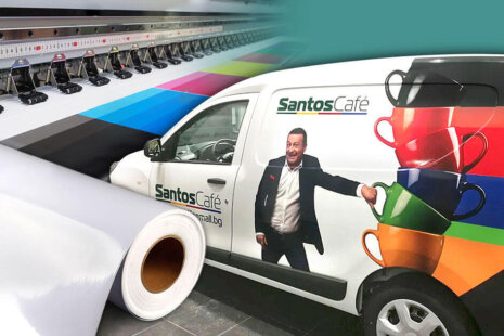 Автомобилите на кафе Santos преобразени с фолио M IJ180mC