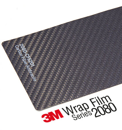 3M Wrap Film Series 2080 CF201 Carbon Fiber, Anthracite