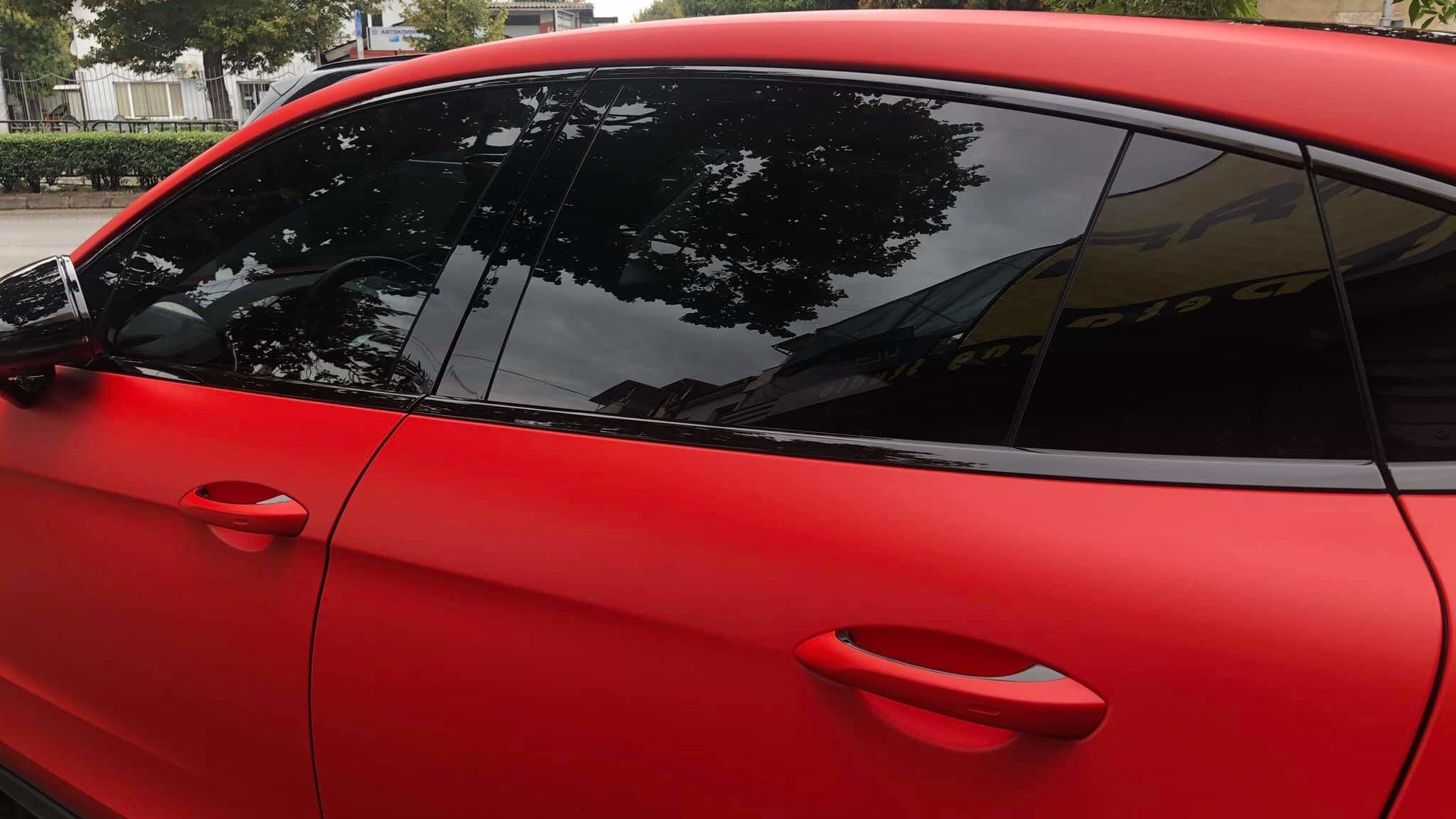 Porshe Panamera - цялостно облепяне с 3M фолио за автомобили 2080 M13 - Red matte