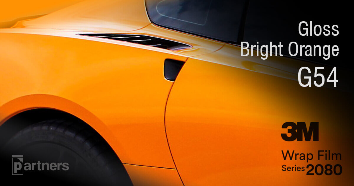  3M 2080 G54 Gloss Bright Orange 5ft x 5ft (25 Sq/ft) Car Wrap  Vinyl Film : Automotive