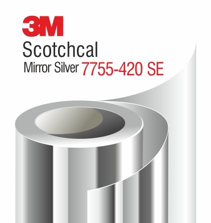 3M Scotchcal Mirror Silver Film 7755-430 SE - сребърно огледално фолио