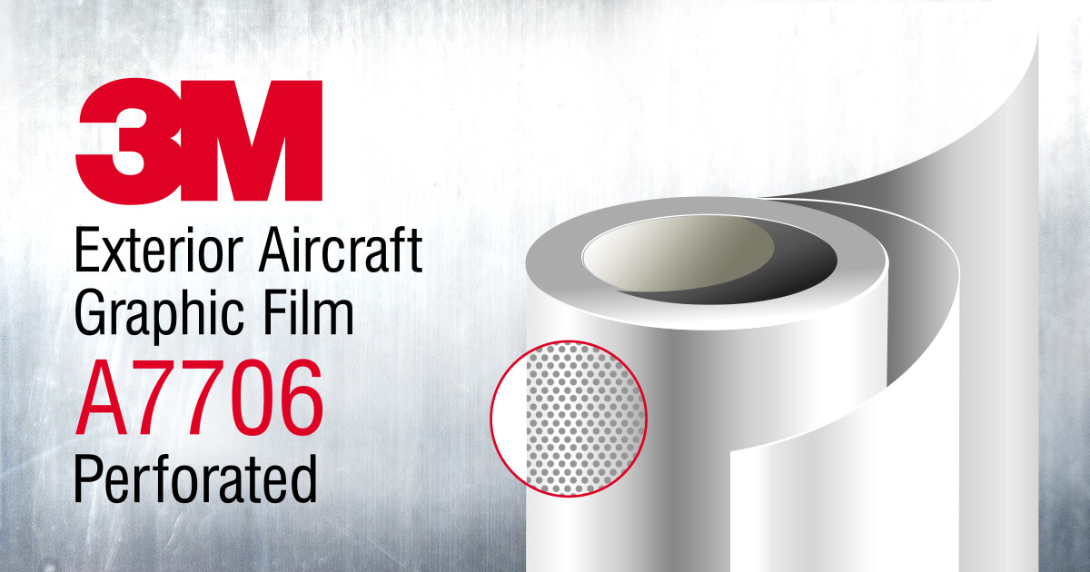 3M Exterior Aircraft Graphic Film A7706 Wide format graphics films