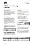 3M 610-10 reflective sheeting Product Bulletin