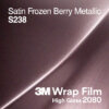 3M 2080 Wrap Film Series S238 Frozen Berry Metallic, сатен