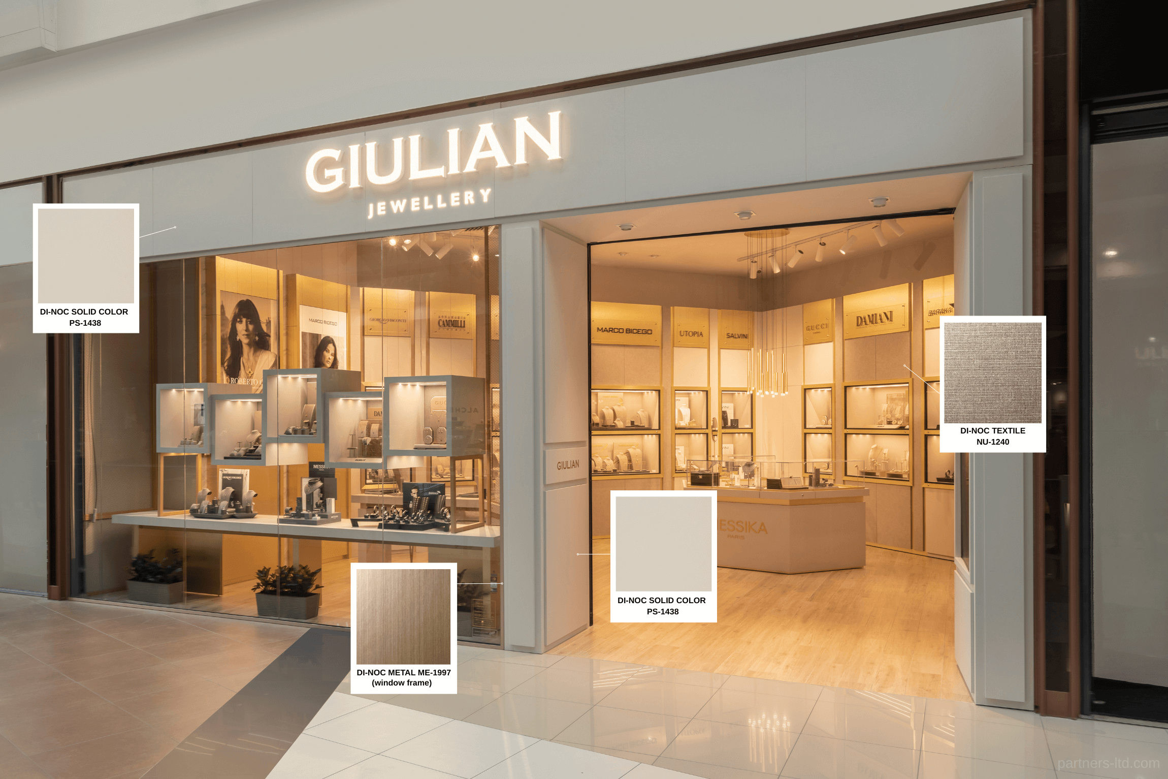 A new GIULIAN store opened its doors in Mall Paradise with 3M DI-NOC architectural film.