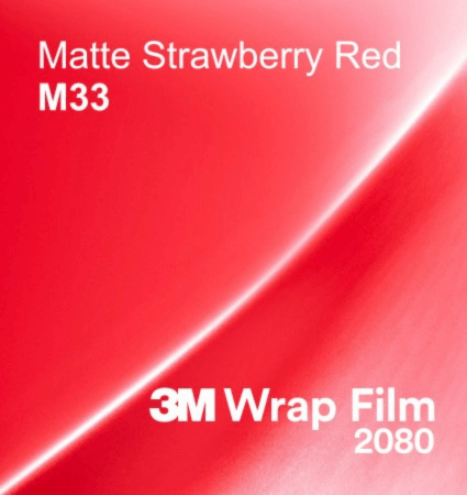 3M 2080 Wrap Film Series M33, Matte Strawberry-1 (1) 3M 2080 Wrap Film Series M33, Matte Strawberry