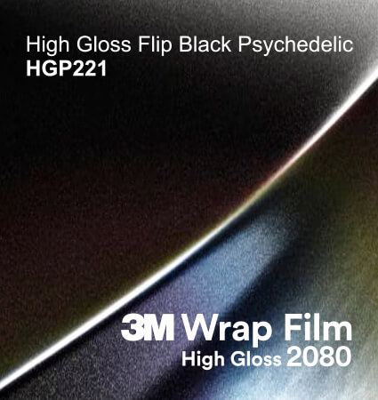 3M 2080 Wrap Film Series HGP221 цвят Flip Black Psychedelic